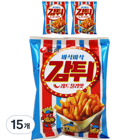 농심 감튀 레드칠리맛, 60g, 15개