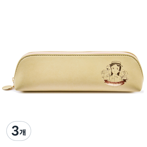 플라잉웨일즈 빨강머리앤 데일리 펜슬 파우치, BEIGE, 3개