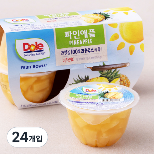 돌 후룻볼 파인애플, 113g, 4개입, 6개