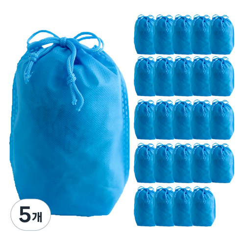 부직포 복주머니 더스트백 22 x 32 cm 25p, 파랑, 5개
