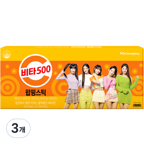 비타500 팝핑스틱 50p, 100g, 3개