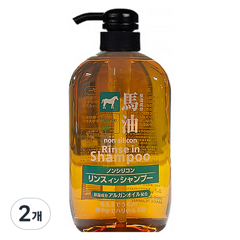 쿠마노유지 마유 린스인샴푸, 2개, 600ml