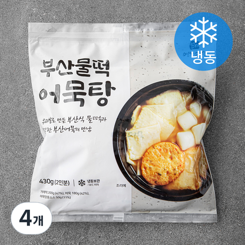영자어묵 부산물떡 어묵탕 (냉동), 430g, 4개