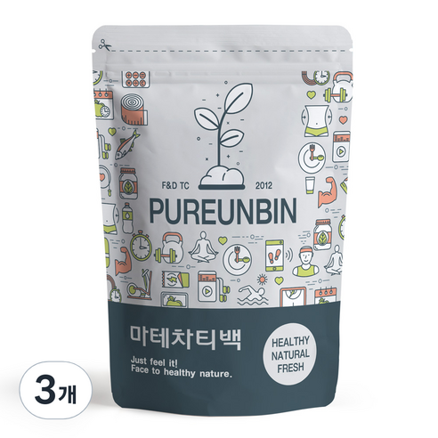 푸른빈 마테 차 삼각 티백, 1.5g, 50개입, 3개