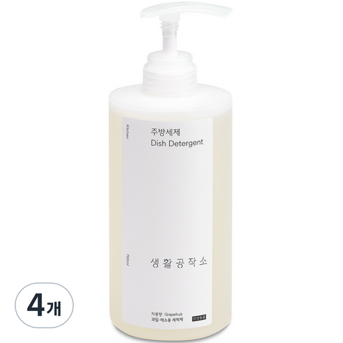 생활공작소 주방세제 자몽, 750ml, 4개