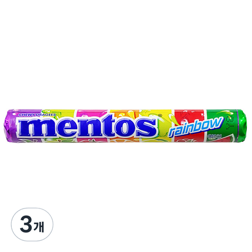 멘토스 뉴레인보우, 37.5g, 3개