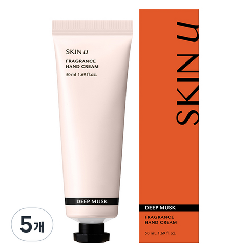 스킨유 딥머스크 퍼퓸 고보습 핸드크림 머스크, 50g, 5개