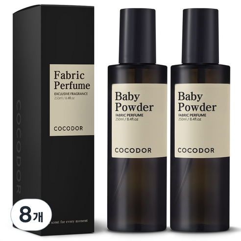 코코도르 룸 앤 패브릭 퍼퓸 섬유탈취제, 250ml, 8개, 베이비 파우더