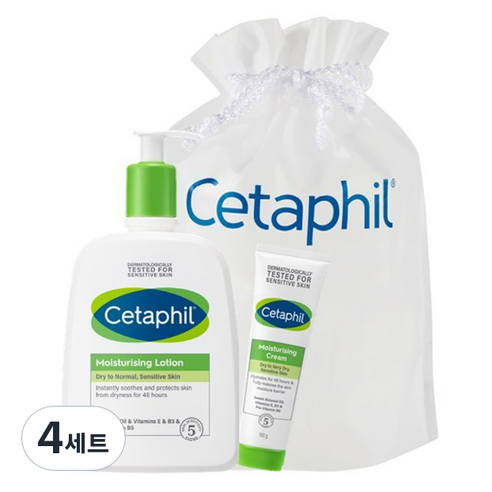 세타필 모이스춰라이징 로션 591ml + 크림 100g + 파우치 세트, 4세트