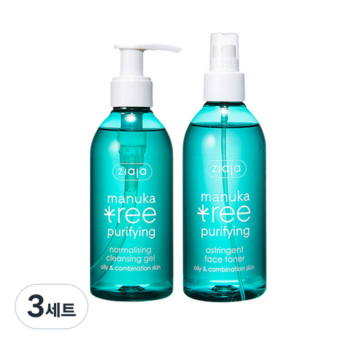 지아자 마누카트리 클렌징 겔 200ml + 페이스 토너 200ml 세트, 3세트