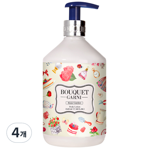 부케가르니 바디로션 로즈가든, 520ml, 4개