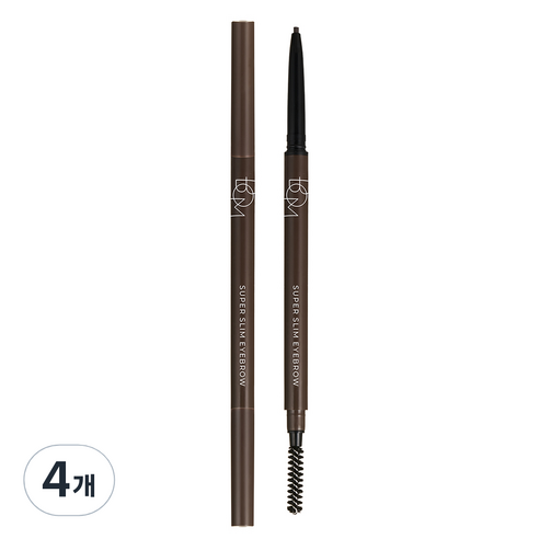 비오엠 슈퍼 슬림 아이브로우 0.1g, 02 리치 브라운, 4개