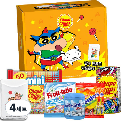 츄파춥스 짱구 캔디 세트 1010g, 4세트, 1.01kg