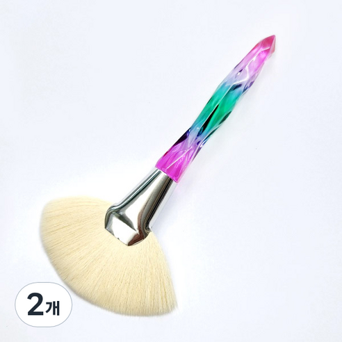 카카스 풍성모 크리스탈 더스트브러쉬 KN-B30, 혼합색상(KN-B3079), 2개