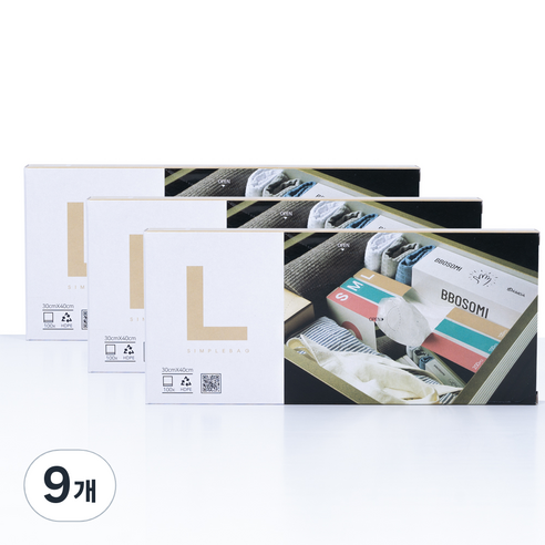 담다 수납이 간편한 뽑아쓰는 위생백, 대(L), 100개, 9개