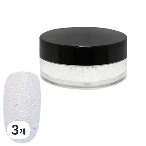 네일스케치 보석글리터 15g, 화이트, 3개