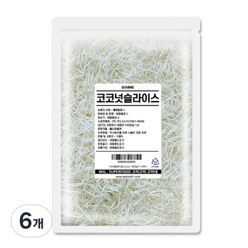 고미네 코코넛 롱 슬라이스, 700g, 6개