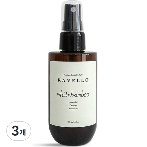 라벨로 섬유 탈취제 화이트밤부, 100ml, 3개
