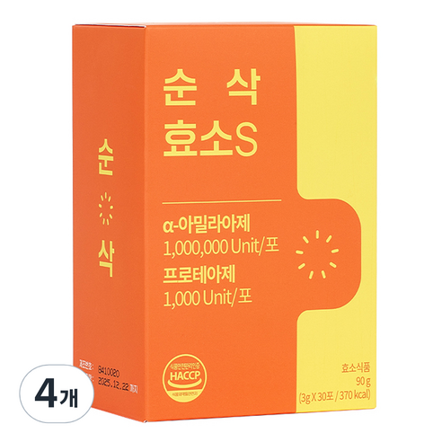 휴온스 순삭 효소S 30p, 90g, 4개