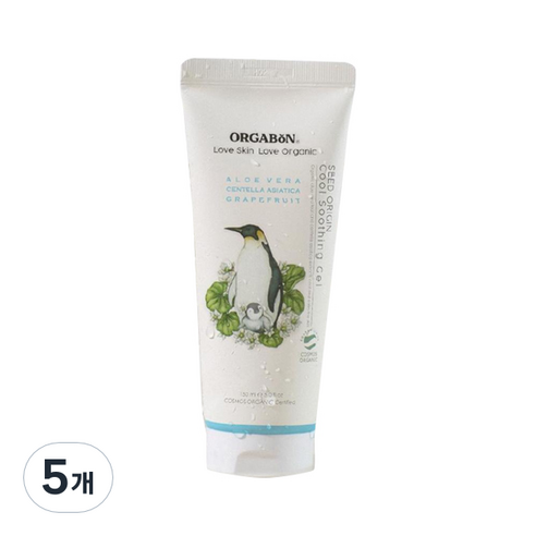 오가본 씨앗품은 시원 수딩젤, 150ml, 5개