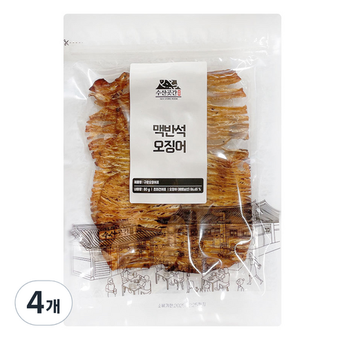 수산곳간 맥반석 오징어, 4개, 80g