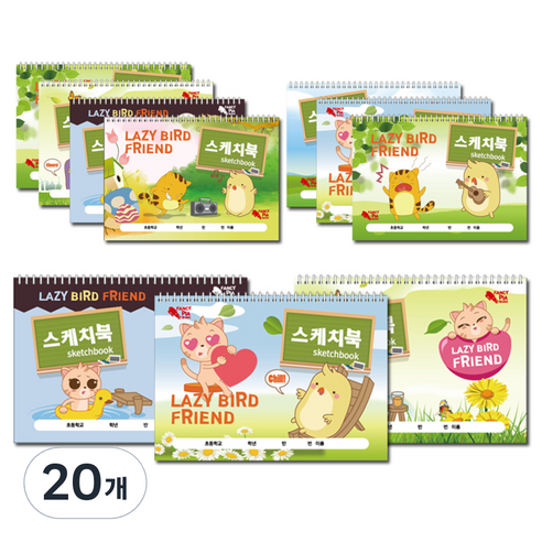 팬시토피아 캐릭터 스케치북 랜덤발송, 25매, 20개