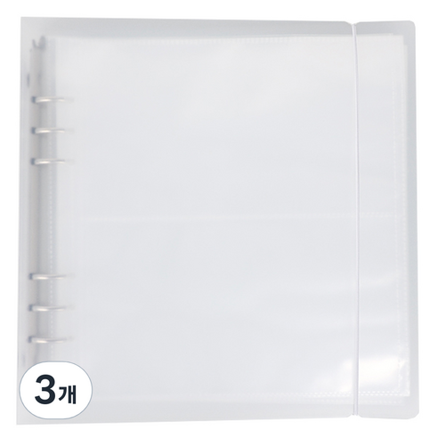 워너디스 A5 와이드 베이직 PP커버 6공, 01 화이트, 3개