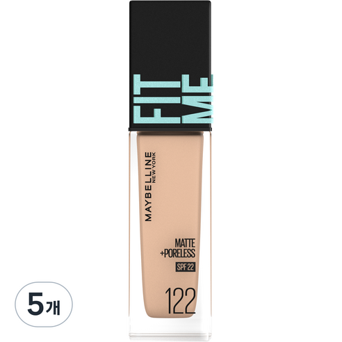 메이블린 핏 미 매트 포어리스 에스피에프22 30ml, 122호 크리미베이지, 5개