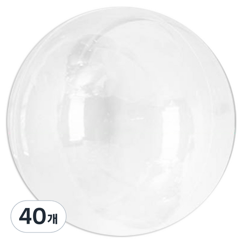 파티쇼 PVC 투명 버블 풍선 일반 45cm, 40개