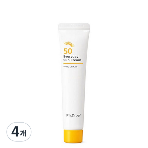 피에이치드롭 에브리데이 썬크림, 40ml, 4개