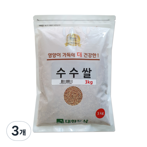 대한농산 수수쌀, 3kg, 3개