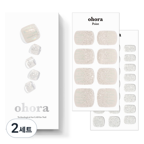 오호라 웨이브 페디 30p 세트, 2개, 실버