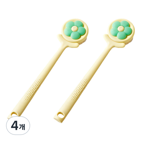 언헤브 플라워 샤워 바디 브러쉬 ONE SIZE, 02 옐로우, 1개입, 4개
