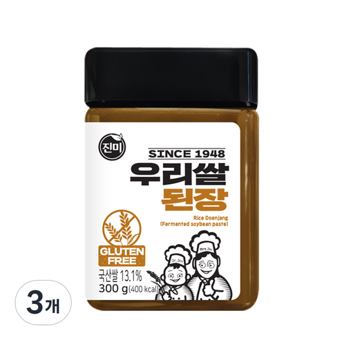 진미 글루텐프리 우리쌀 된장, 300g, 3개