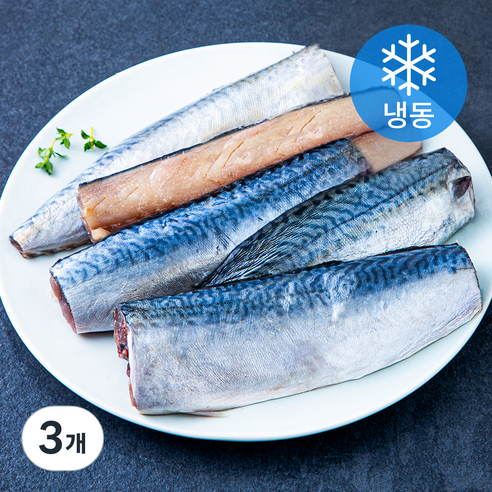 고등어청년 구이용 고등어 토막당 80~100g (냉동), 3개, 1kg