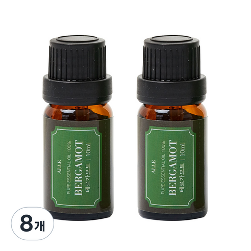 알레 비건 아로마 에센셜 오일 베르가모트, 10ml, 8개