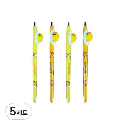 구데타마 피규어볼펜 0.7mm 4p, 혼합 색상, 5세트 
캐릭터 문구