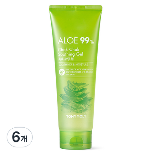 토니모리 알로에 촉촉수딩젤, 250ml, 6개