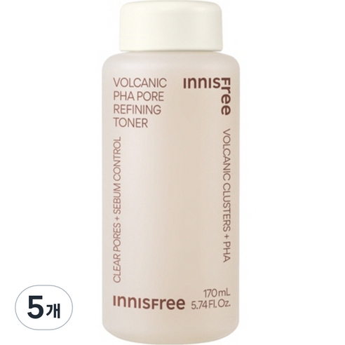 이니스프리 화산송이 파하 모공 매끈결 토너, 170ml, 5개