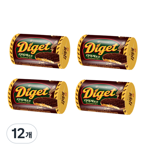 오리온 닥터유 다이제 초코, 225g, 12개