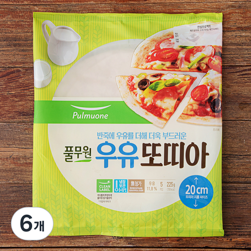 풀무원 우유또띠아, 45g, 5개입, 6개