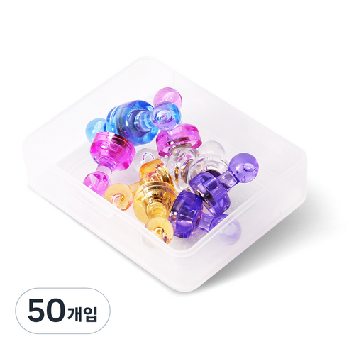 마그피아 체스형 자석홀더 소, 혼합 색상, 50개입