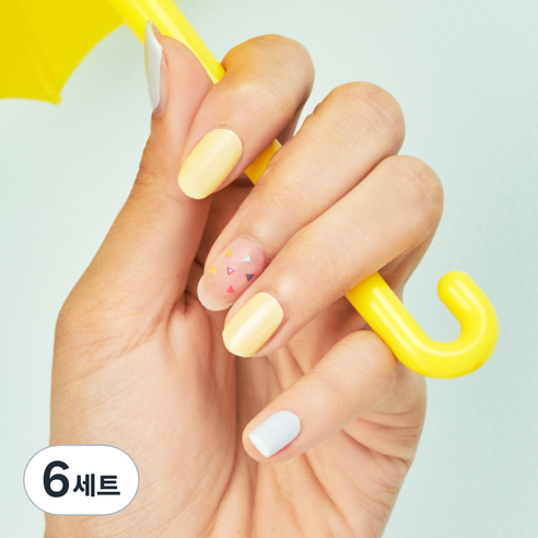 넬로 팔레트 젤 네일 스티커, 밀키피라미드, 6세트