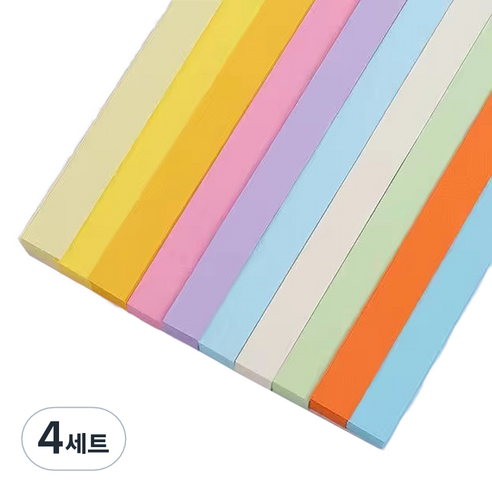 미소로운 이벤트 양면 별 종이접기 멀티페이퍼 컬러믹스 파스텔 1350p 세트, 4세트, 10색