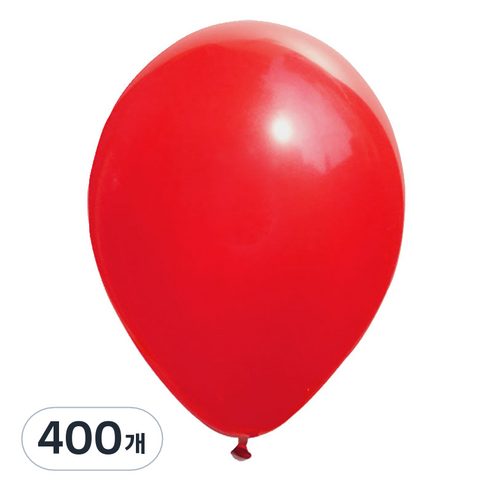 해피풍선 라운드 풍선, 일반 레드, 400개