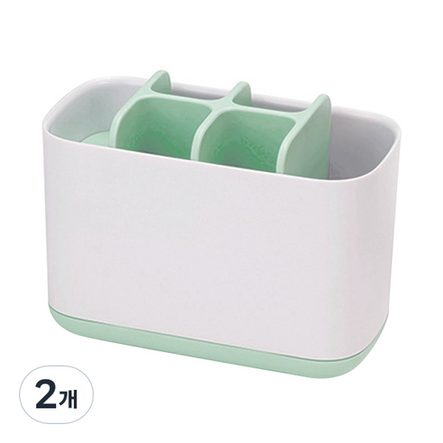 블럭마트 북유럽풍 칫솔꽂이 L, 그린, 2개