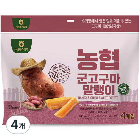 농협식품 군고구마말랭이, 200g, 4개