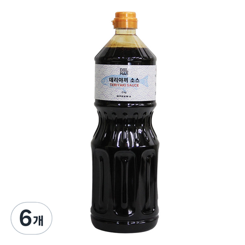 딜리셔스마켓 데리야끼소스, 2kg, 6개