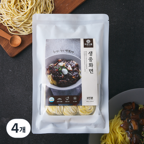 마포식품 생 중화면 3인분, 450g, 4개