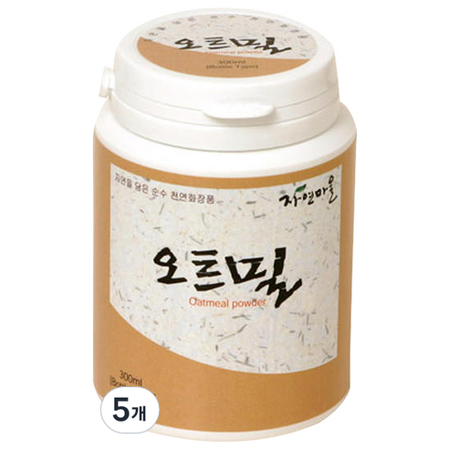 자연마을 오트밀 가루 워시오프 팩, 1개입, 5개